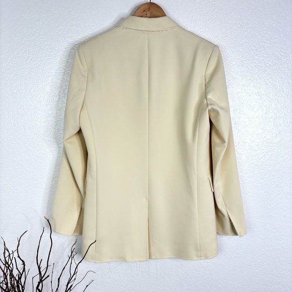 NWT FRAME Oversized Raw Edge Blazer in Butter - Picture 6 of 10